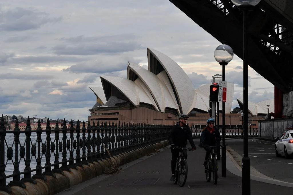 The last YouTube upload from Sky News Australia features a host claiming that lockdowns have failed and criticizing state authorities for extending Sydney’s current stay-at-home orders. (AFP)