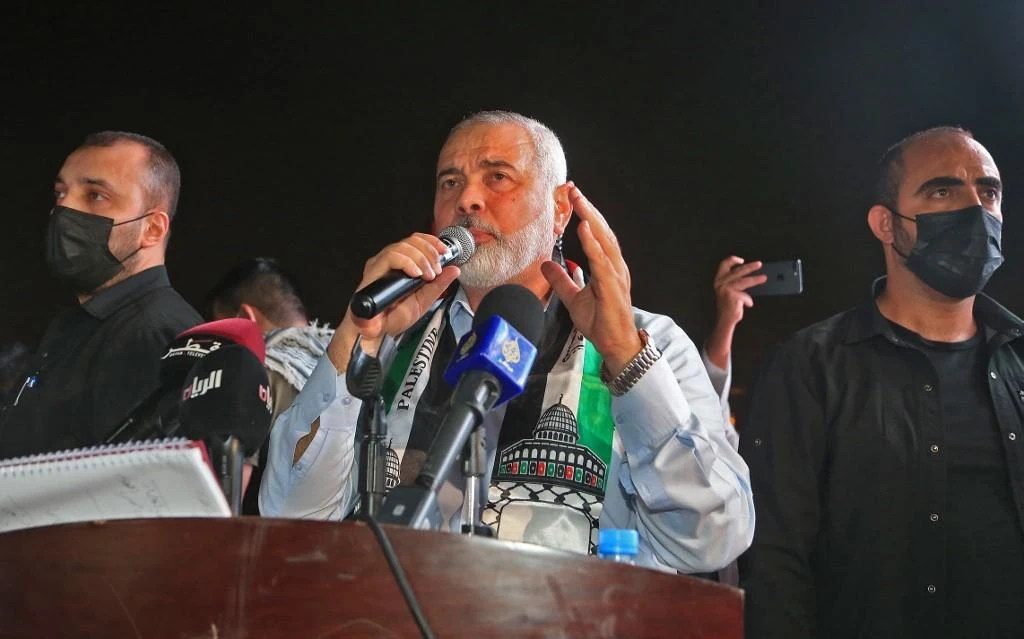 Ismail Haniyeh has been re-elected as chief of the Palestinian Islamist group Hamas, which controls Gaza. (AFP)