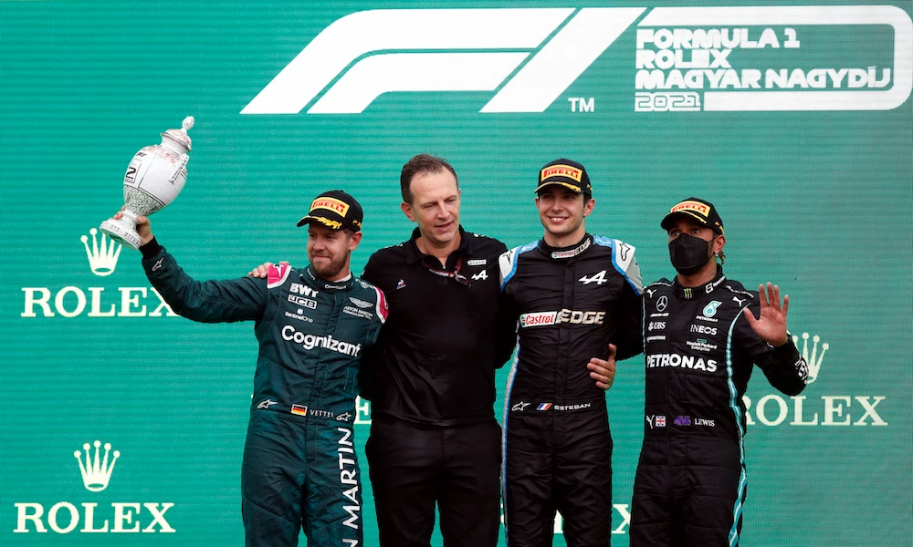 Esteban Ocon wins chaotic Hungarian Grand Prix, Vettel disqualification puts Hamilton 2nd