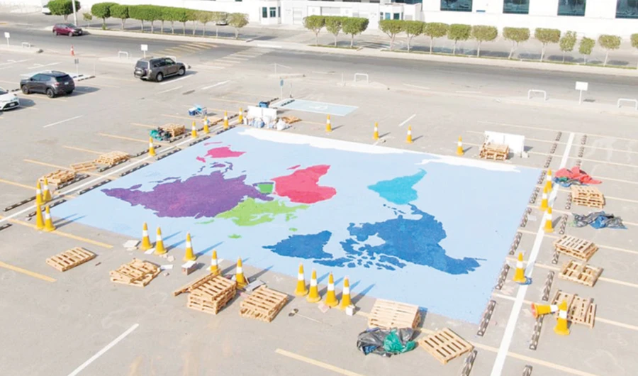 Saudi school principal gets into Guinness for largest mural using water bottle caps