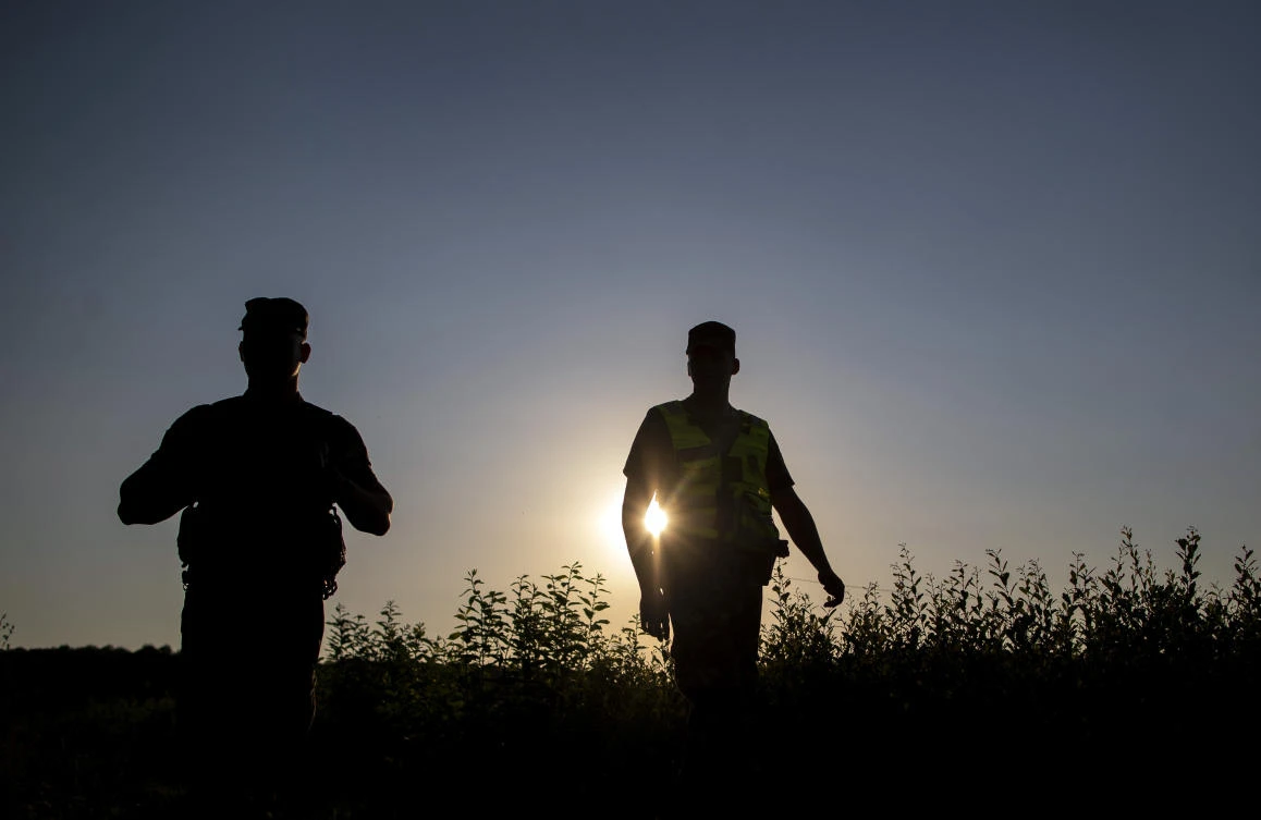 Members of Lithuania State Border Guard Service patrol on the border with Belarus. Lithuania has ordered its border guards to turn away migrants attempting to enter the country amid rapid increase of immigrants illegally crossing from Belarus. (AP)
