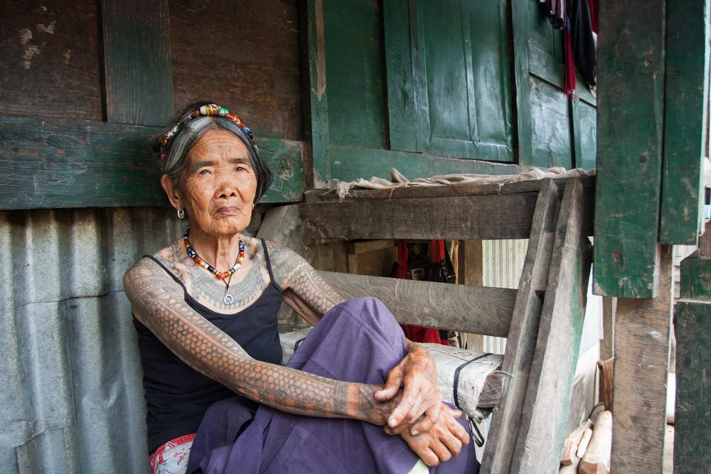 The 105-year-old Whang-Od, the Philippines’ last and oldest mambabatok or traditional tattooist of her tribe. (Shutterstock)