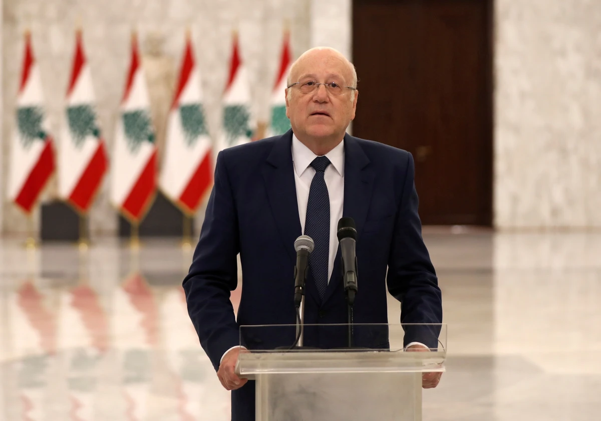 Lebanon's new Prime Minister-Designate Najib Mikati at the presidential palace in Baabda. He said on Thursday progress, albeit slow, has been achieved toward forming a Cabinet in Lebanon. (Reuters)
