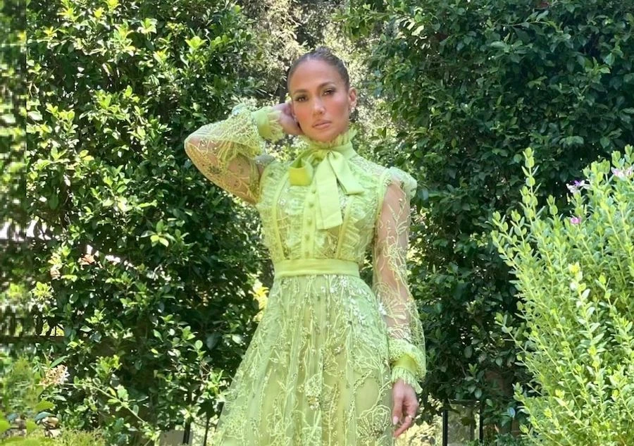 The US singer showed off a design by Elie Saab on social media. Instagram