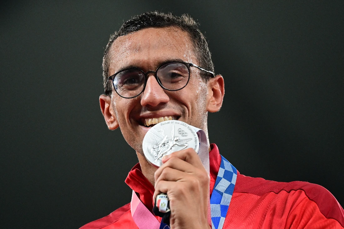 Egypt’s Ahmed Elgendy picked up a silver in the men’s modern pentathlon. (AFP)