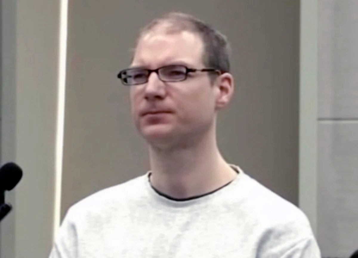 In this file image taken from Jan. 14, 2019, video footage run by China's CCTV, Canadian Robert Lloyd Schellenberg attends his retrial at the Dalian Intermediate People's Court in Dalian, northeastern China's Liaoning province. (AP)