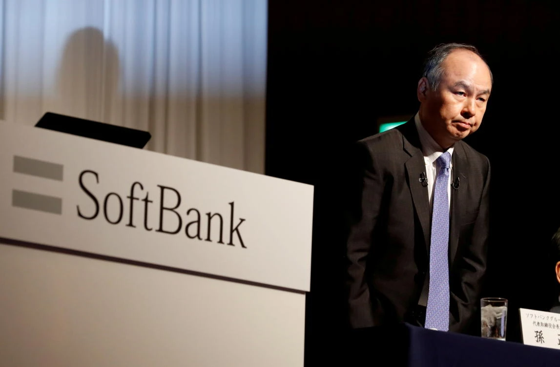 Japan's SoftBank Group Corp Chief Executive Masayoshi Son attends a news conference in Tokyo. (Reuters)