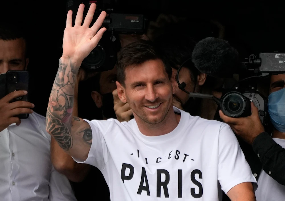 PSG said in a statement that the 34-year-old Argentina star signed a two-year deal with the option for a third season. (AFP)