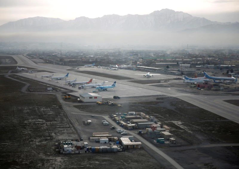 An aerial view of the Hamid Karzai International Airport in Kabul, previously known as Kabul International Airport, in Afghanistan, February 11, 2016. (REUTERS)
