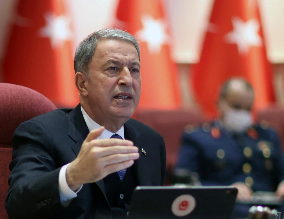 Turkish National Defense Minister Hulusi Akar. (File/AFP)