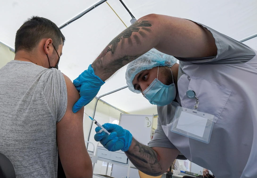 Authorities have faced a vaccine-skeptic population, with a poll by the independent Levada Center this week showing that 55 percent of Russians do not plan on getting inoculated. (Reuters)
