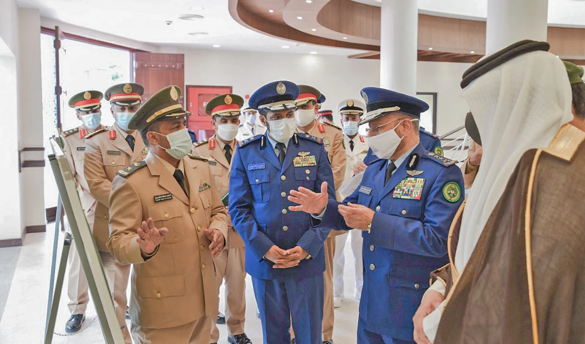 Saudi Chief of General Staff Lt. General Fayyad bin Hamed Al-Ruwaili (second right) inaugurates new headquarters of the kingdom’s military attaché in Islamabad, Pakistan, on August 16, 2021. (Photo courtesy: @modgovksa/Twitter)