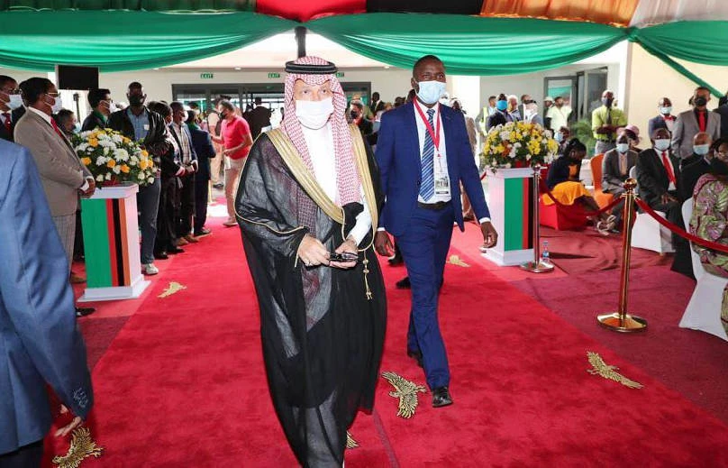Ahmed bin Abdul Aziz Qattan in Lusaka. (SPA)