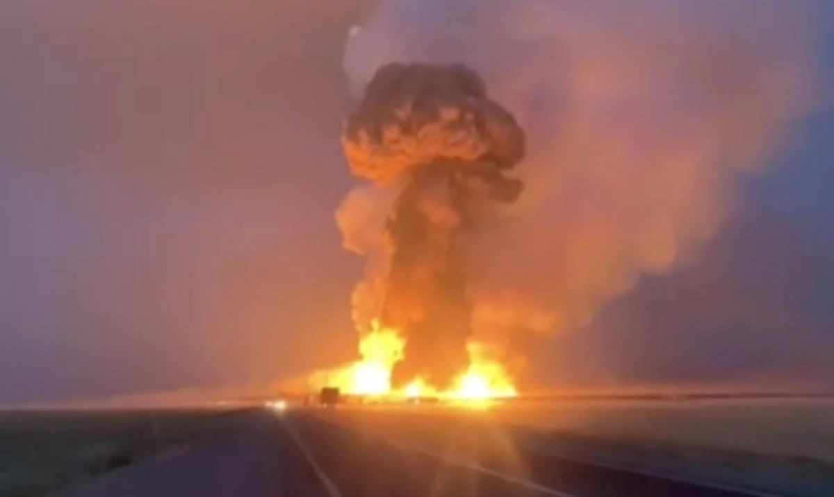 Screengrab of amateur footage of the blast. (File/Internet)