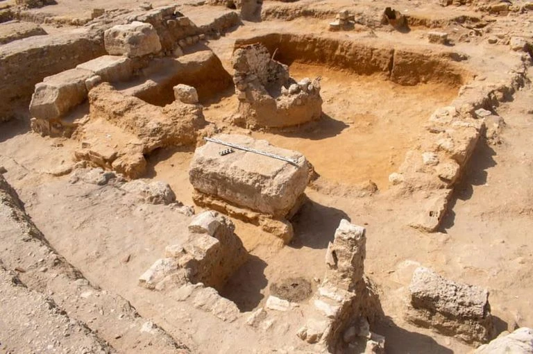 An archeological mission has unearthed remains of a town dating back to the Greco-Roman era in Alexandria. (Egyptian Ministry of Tourism and Antiquities)