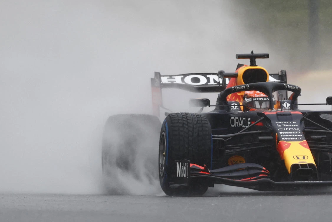 Red Bull's Max Verstappen in action during qualifying for the Belgian Grand Prix on Saturday. (Reuters)