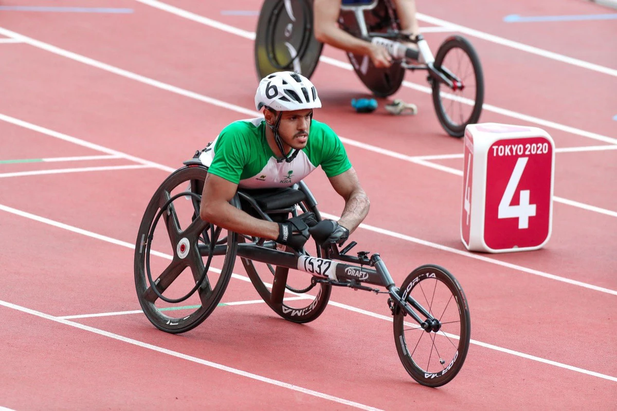 Saudi Arabia’s Abdulrahman Al-Qurashi will get another shot at glory when he takes part in the men’s 100m T53 category on Wednesday. (Twitter: @paralympic_sa)