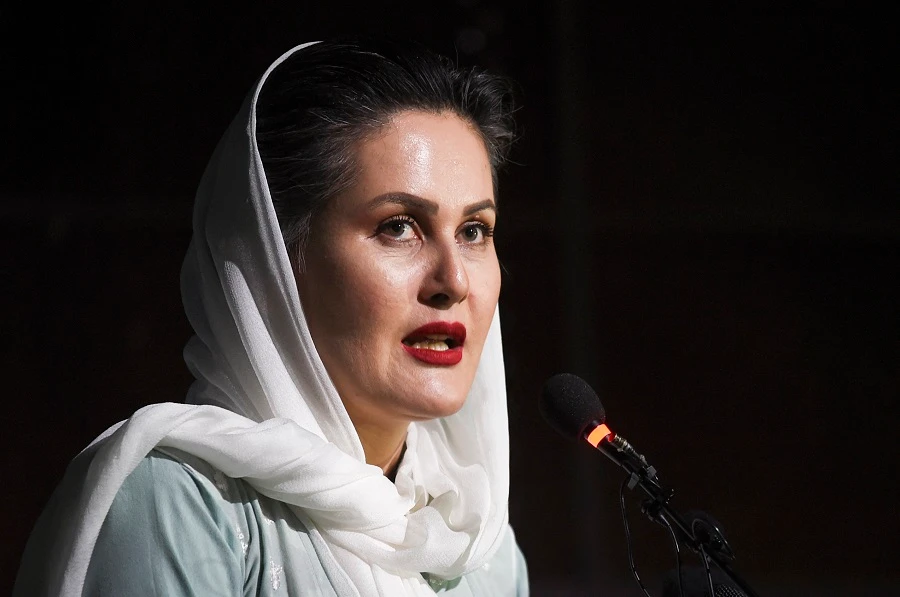 Afghan filmmaker Sahraa Karimi will speak on the panel. (File/AFP)