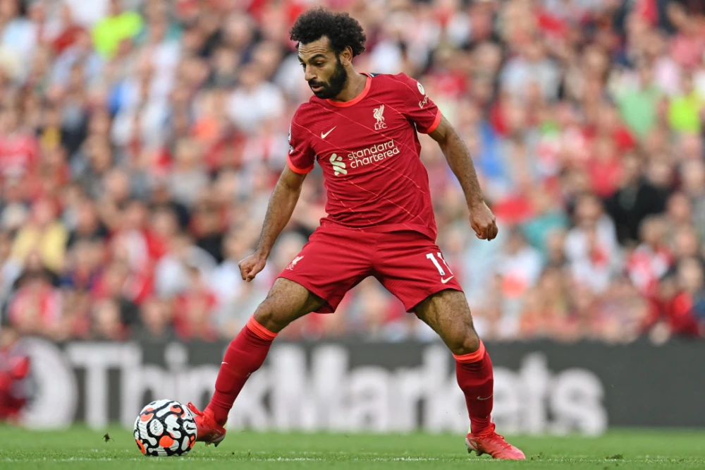 Liverpool’s Egyptian midfielder Mohamed Salah during the English Premier League match against Chelsea on Saturday. (AFP)