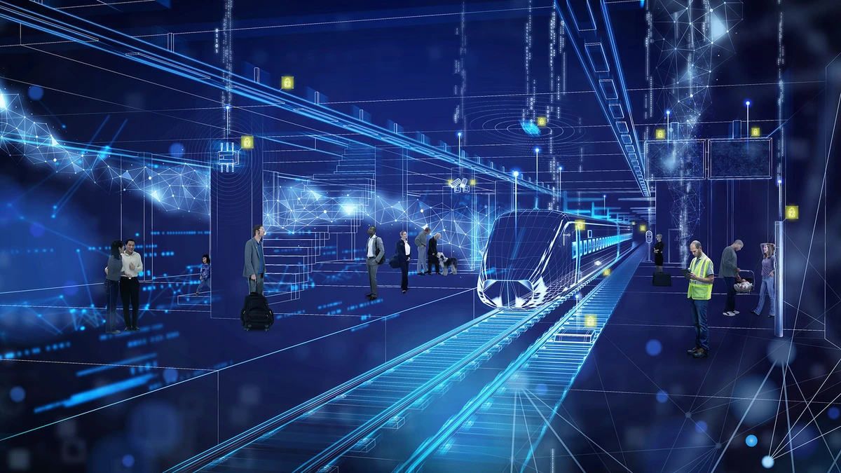 This representation of a digital subway shows how AI is becoming part of the backbone of our economies and everyday lives. (Siemens)