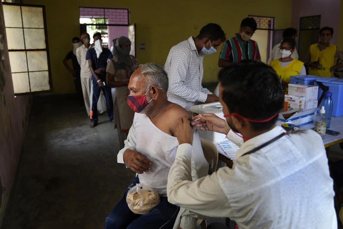 Only about 11 percent of India’s vast population is fully vaccinated. (AP)