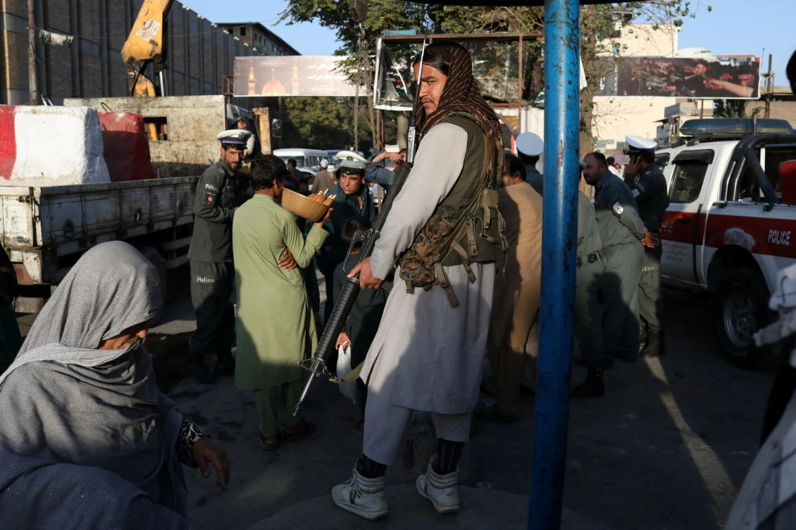 A Taliban soldier stands in one of the streets of Kabul, Afghanistan September 1, 2021. (Reuters)