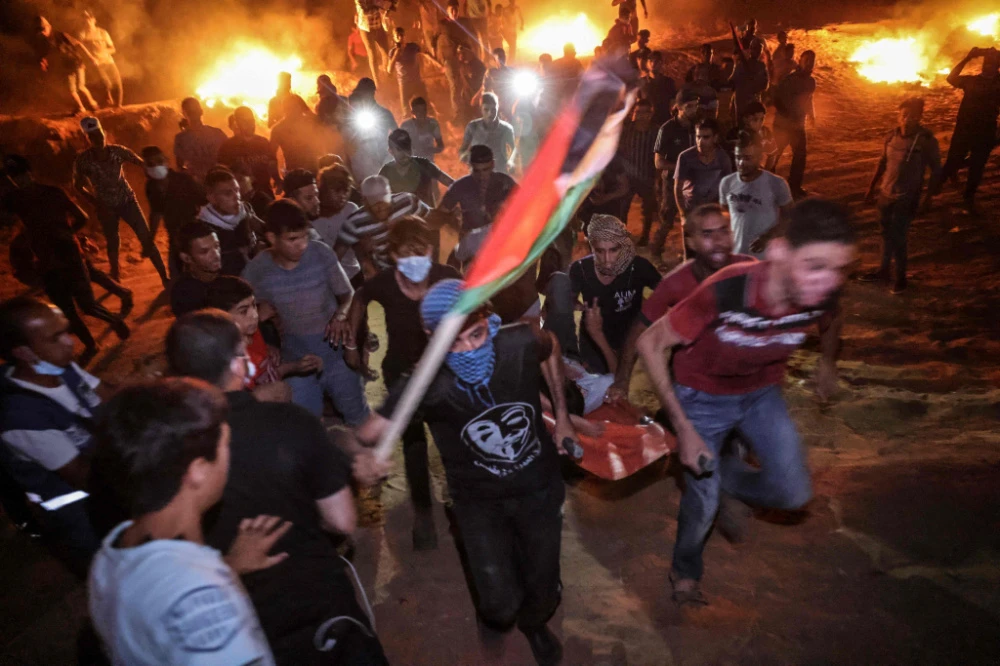 Several factions in Gaza had called for demonstrations to protest in particular against Israel’s almost 15-year-long blockade of the coastal enclave. (AFP)