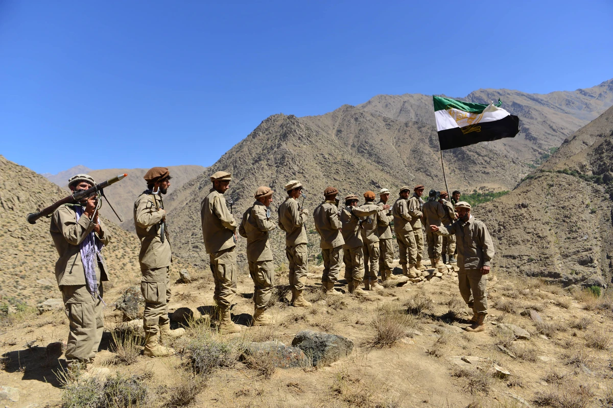 Afghan resistance movement and anti-Taliban uprising forces take part in a military training at Malimah area of Dara district in Panjshir province on September 2, 2021. (AFP)