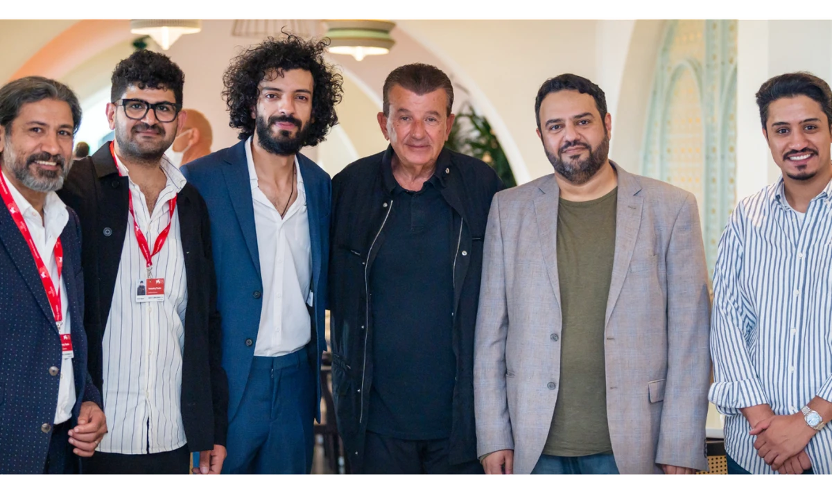 Members of the Saudi team participating in the 78th edition of the Venice International Film Festival. (Supplied)