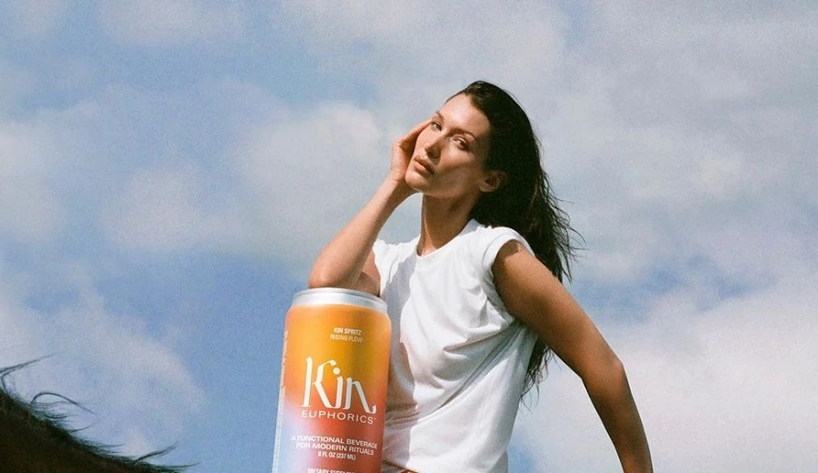 Bella Hadid announced she has taken on the role as co-founder of Kin Euphorics, Instagram