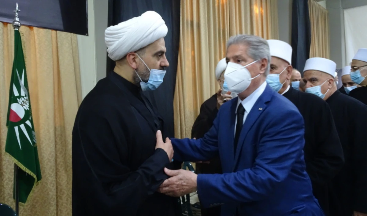 Lebanon's former President Amin Gemayel offers condolences on the death of Sheikh Qabalan. (AN photo)
