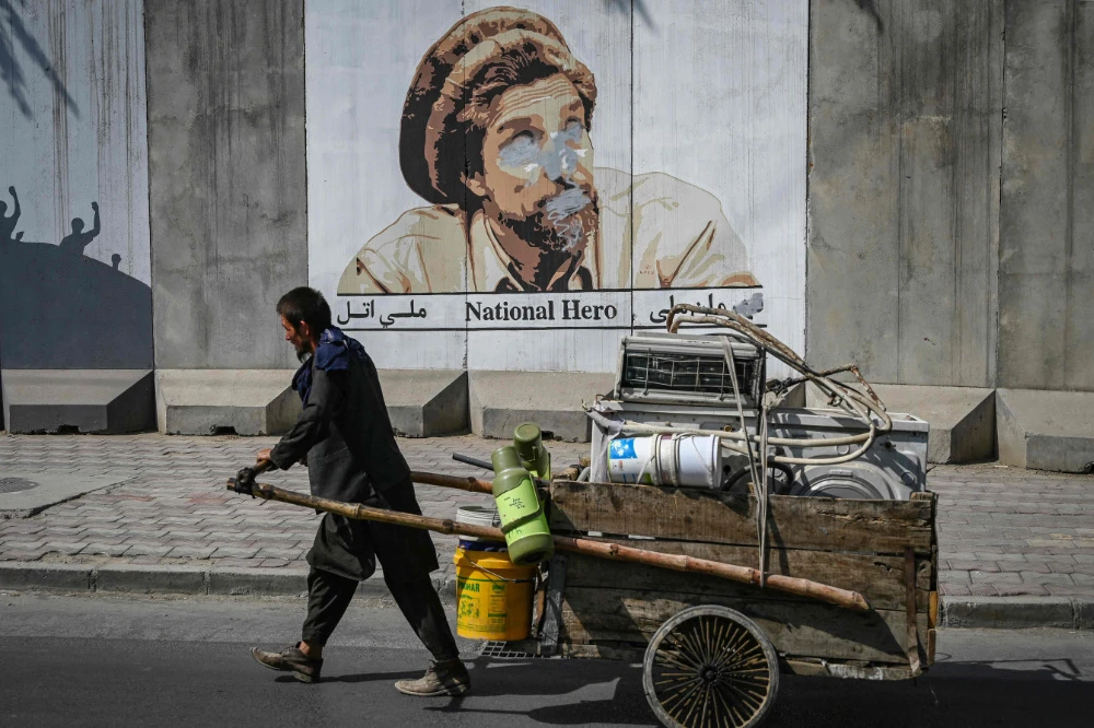 Kabul was largely silent on Wednesday, with Taliban security forces patrolling different areas of the city to stem new protests. (AFP)