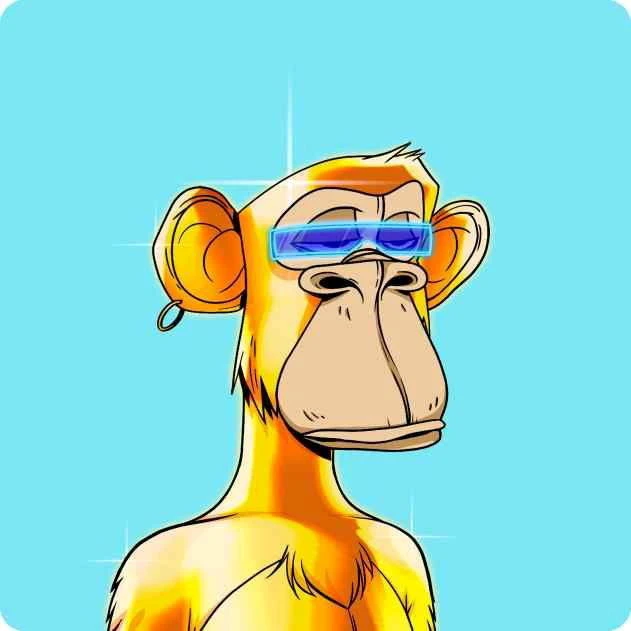 An algorithmically-generated cartoon image of an ape, number 5809 in a set of 10,000 collectible non-fungible tokens (NFTs) called the Bored Ape Yacht Club, made by the US-based company Yuga Labs. (Sotheby’s via Reuters)