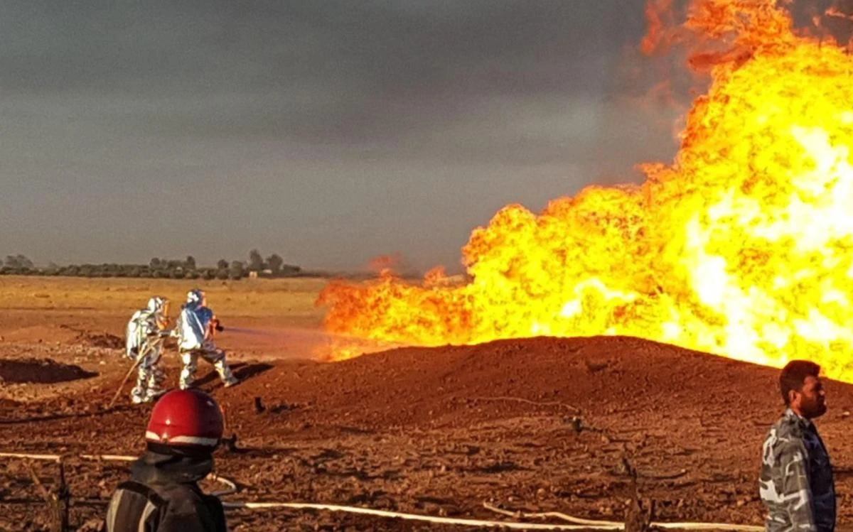 An attack on the Arab Gas Pipeline in August 2020, suspected to have been carried out by Islamic State militants, caused widespread blackouts across Syria. (Reuters)