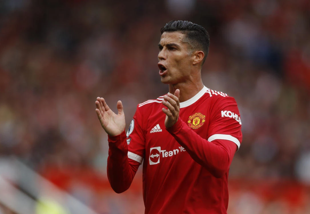 Manchester United's Cristiano Ronaldo reacts during Premier League match against Newcastle United at Old Trafford, Manchester on Saturday. (Reuters)