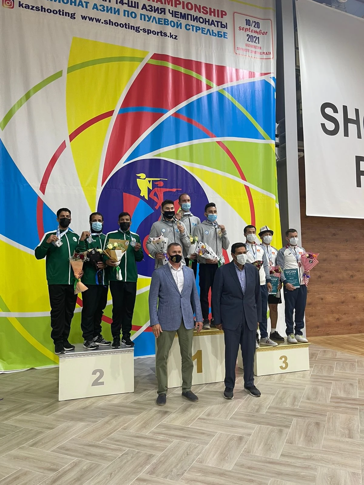 Saudi Arabia won silver in the men’s team section for the 10 m air pistol competition. (Supplied)
