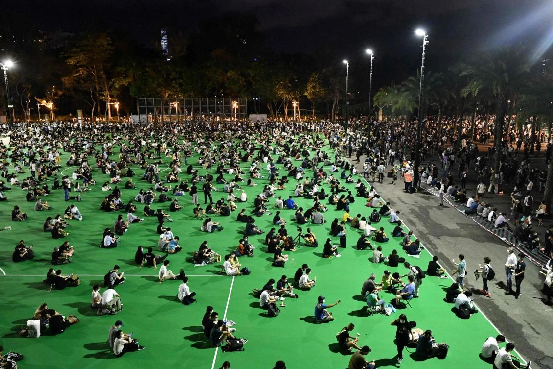 Nine Hong Kong activists given jail terms for joining Tiananmen vigil
