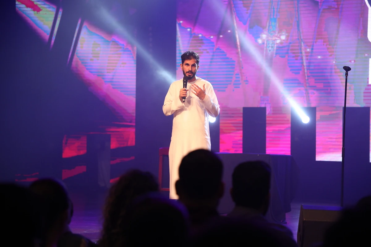 The half-Emirati, half-Omani stand-up has been performing gigs in the region for a decade. (Supplied)