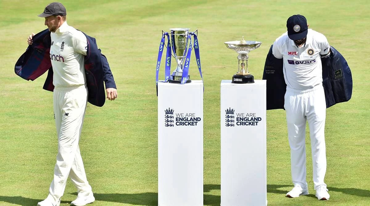 England captain Joe Root, left, and India captain Virat Kohli. (AP Photo)