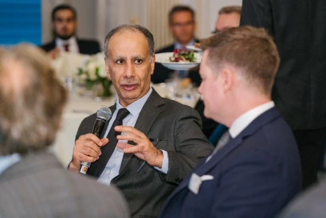 Ahmad Al Ohali, governor of GAMI, speaks in a meeting with investors. (Arab News)