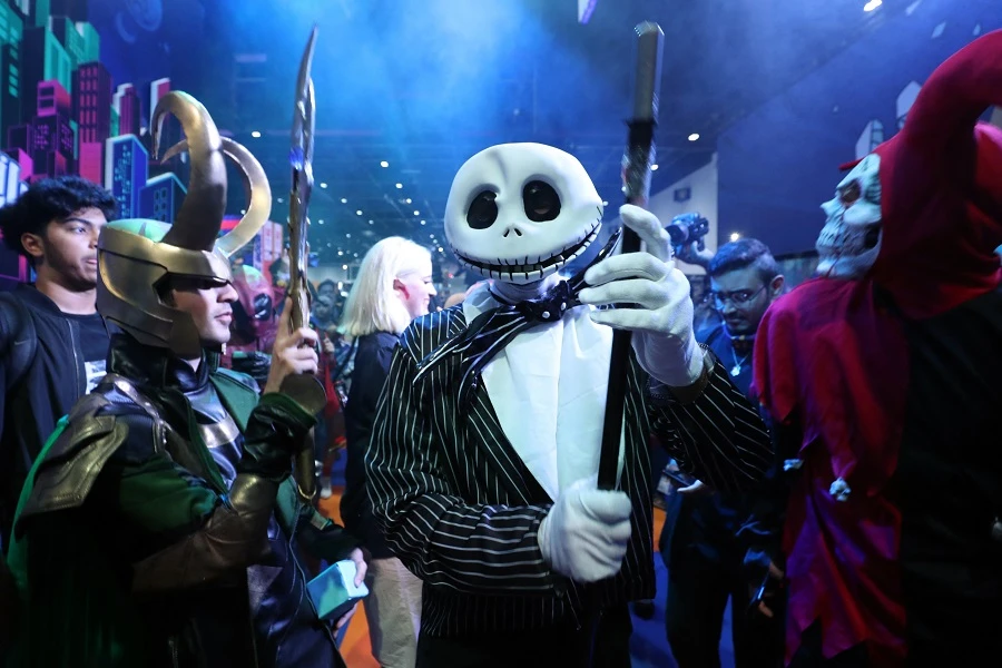 Cosplayers attend the Middle East Film & Comic Con on April 6 , 2018, in Dubai. (AFP)