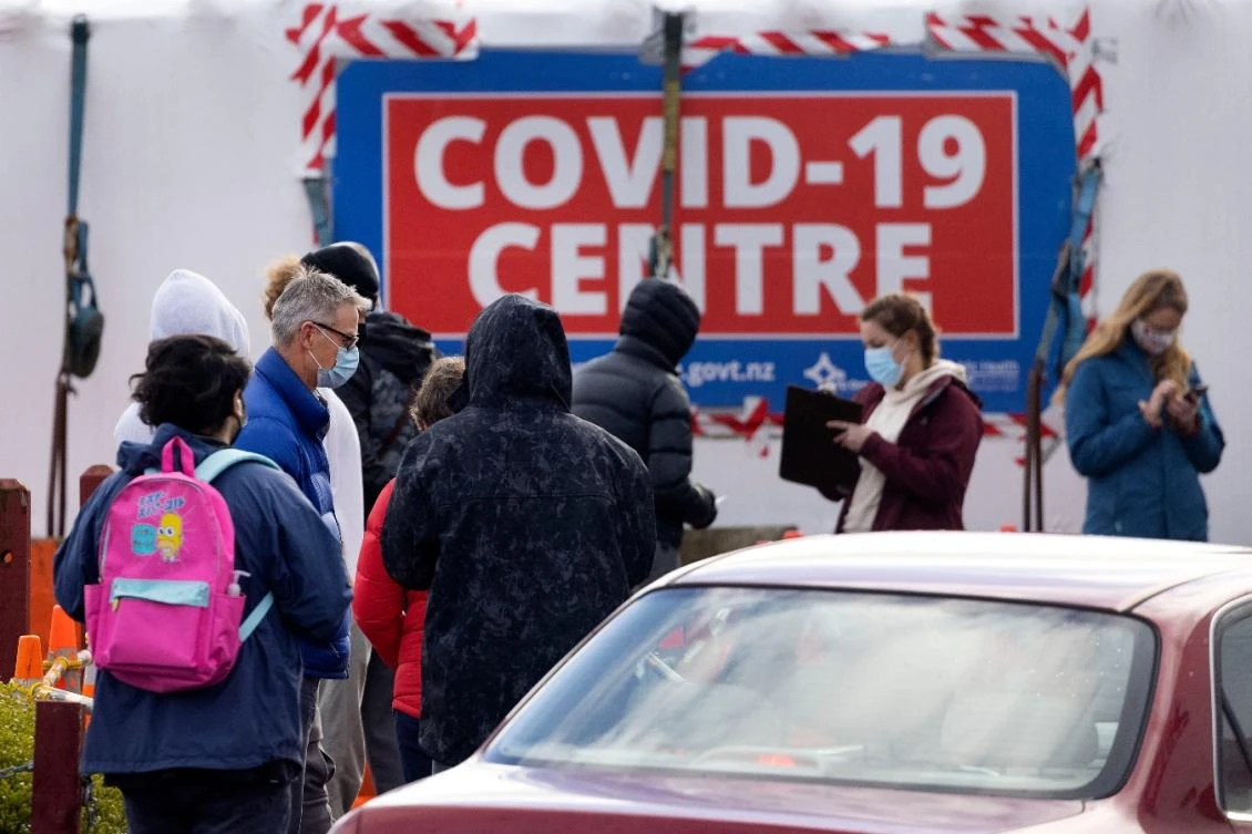People visit a Covid-19 testing station during a nationwide lockdown in Wellington on August 18, 2021. (File/AFP)