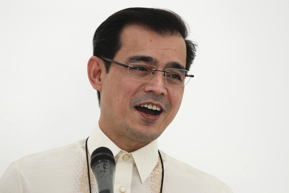 Manila Mayor Isko Moreno declared his bid in a speech at a public school in the slum area near where he grew up. (AP)