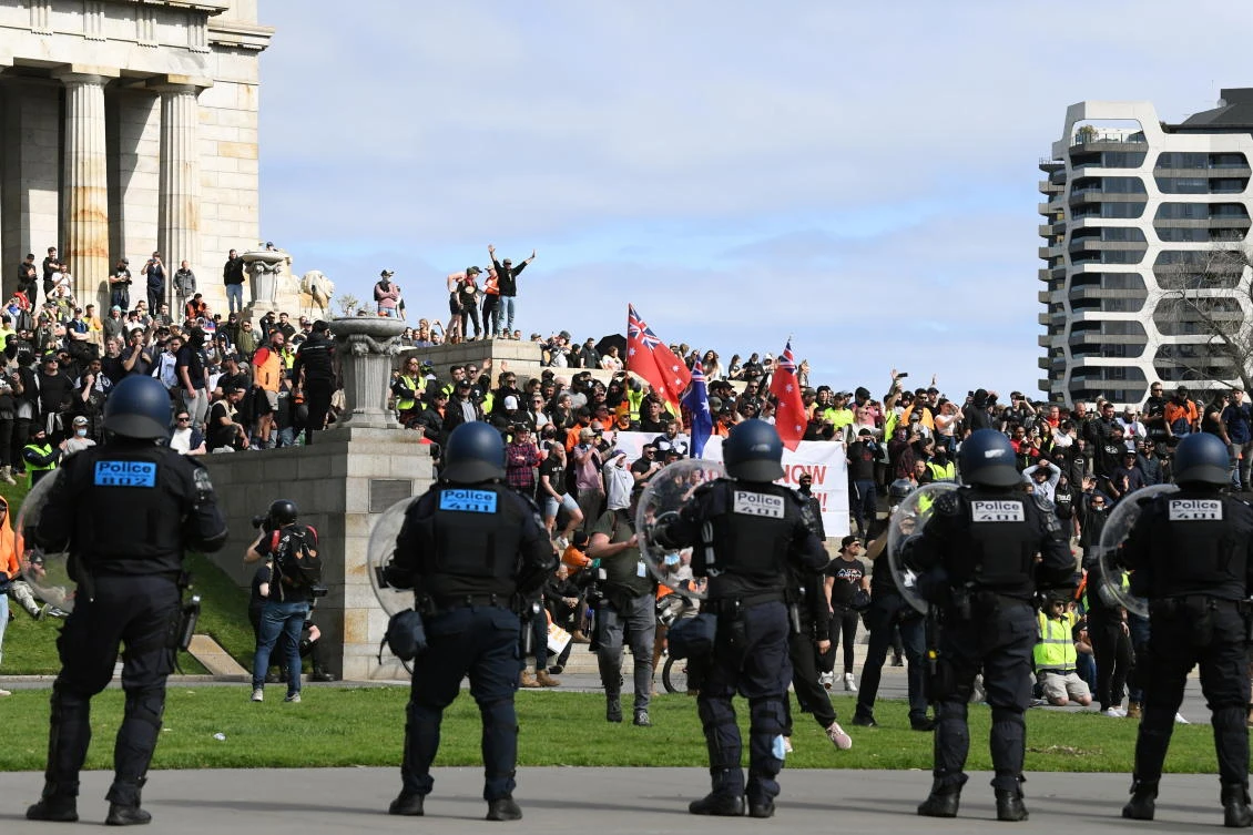 Locked-down Melbourne tightens security for COVID-19 protests