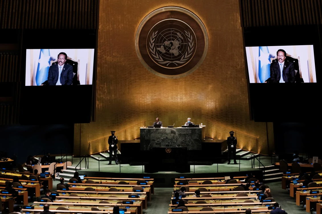 The United Nations General Assembly’s (UNGA) 76th session in New York. Germany on Wednesday voiced opposition to Taliban's request to address the UN, saying the "show" by Afghanistan's new rulers would serve no purpose. (Reuters)