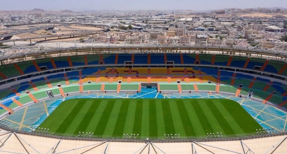 Media got a first glimpse of the new renovations at Prince Abdullah Al-Faisal Stadium in Jeddah on Thursday. (Supplied)