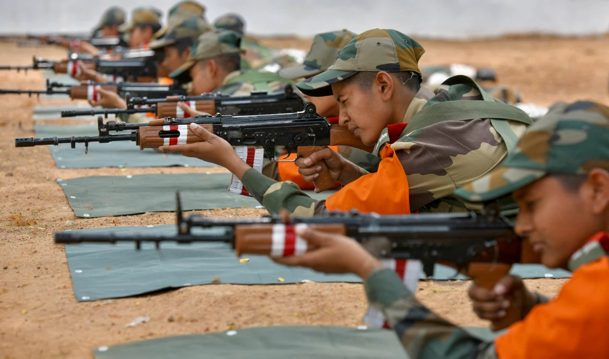 Only a tiny fraction of India’s 1.4 million-strong army are women. (AFP)