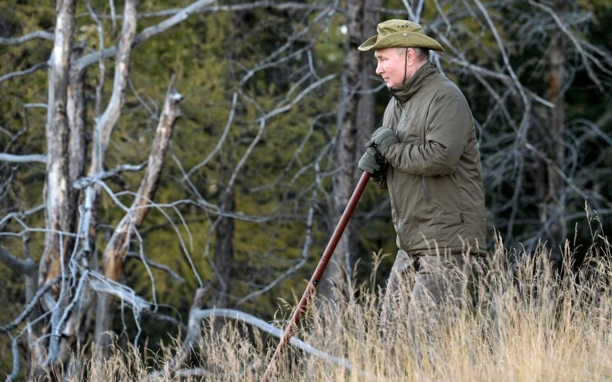 Russian President Vladimir Putin takes a walk in the taiga in this undated picture, made available on Sept. 26, 2021 by Sputnik news agency. (Sputnik/AFP)