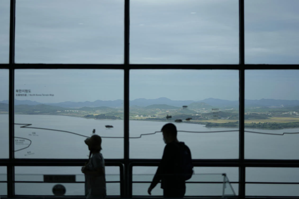 The latest weapon tests by North Korea that has raised questions about the sincerity of its recent offer for talks with South Korea. Above, North Korea’s Kaepoong town is seen as visitors tour to the unification observatory in Paju, South Korea. (AP)