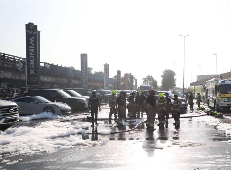 Civil defense authorities are conducting investigations on what caused the fire. (Photo: Dubai Civil Defence)